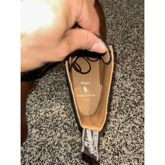 Polo Ralph Lauren Boots Men's 8.5 Bryson Boot Leather & Wool Cap-Toe - Picture 7 of 9